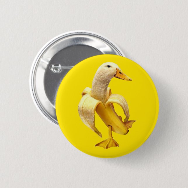 Pin Button Banana Anka Meme Knapp (Framsida & baksida)