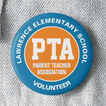 Pin Buttons från PTA Parent Teacher Association Knapp<br><div class="desc">Den här stilen är designad för föräldralärarförbundet. Dess färg står ut och typsnitt är lätt att läsa. Både texterna ovan och grund går att redigera med namn och slagord i skolan. ♥ ♥ Om du har problem med att anpassa den här produkten eller vill ha den här designen på en...</div>