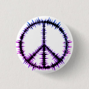 Pin con símbolo de la paz. knapp