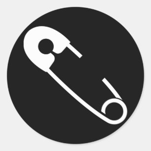 Pin Decal för säkerhetspinne Runt Klistermärke