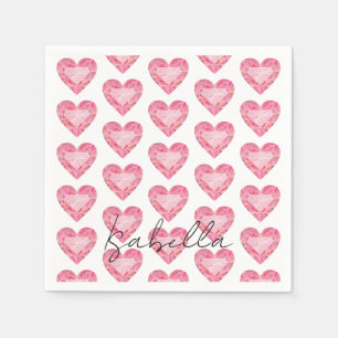 Pin Diamond Heart Gem NAMN Glam Kärlek Pappersservett
