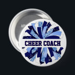 Pin för Cheer Coach-knapp Knapp<br><div class="desc">Knappnålen visas här med ett fuktande avtryck av bussrumpan. Anpassa det här objektet eller köp som det är. Du kan ändra texten om du vill genom att använda den här mallen som visas. Licensierad bild</div>