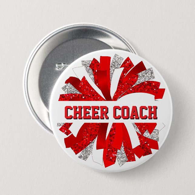 Pin för Cheer Coach-knapp Knapp (Framsida & baksida)