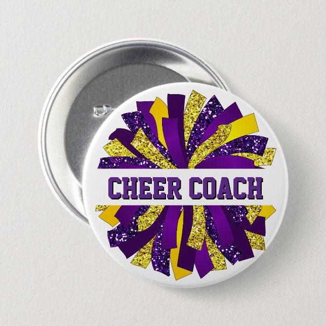 Pin för Cheer Coach-knapp Knapp (Framsida & baksida)
