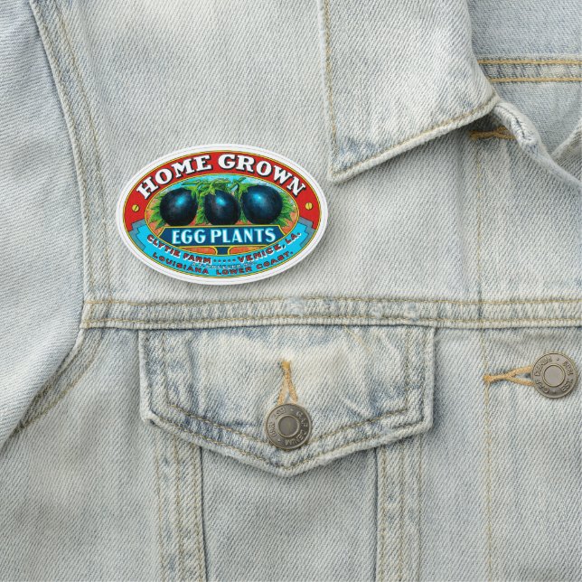 Pin för hemodlade äggplantor namnbricka (På plats)