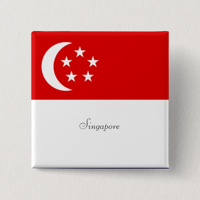 Pin för Singapore-Flagga/Lapel Knapp (Framsida)