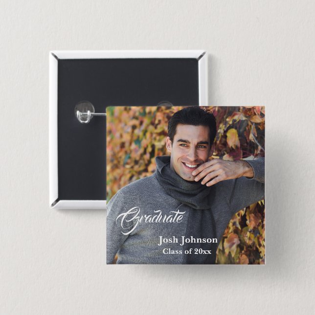 Pin för student-knapp knapp (Framsida & baksida)