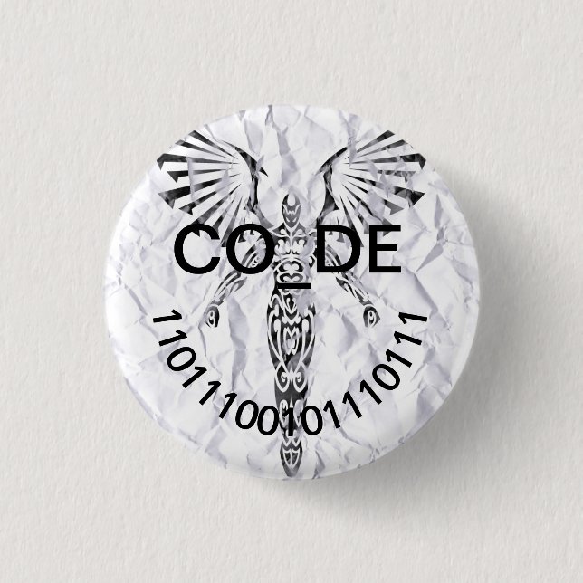 Pin hack - Co_De 11011100101110111 Knapp (Framsida)