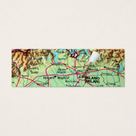 Pin Karta i Milano, Italien Litet Visitkort