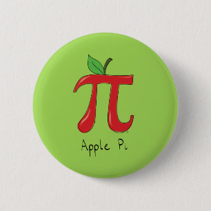 Pin-knapp för Apple Pi Cute Math Pi Day Knapp