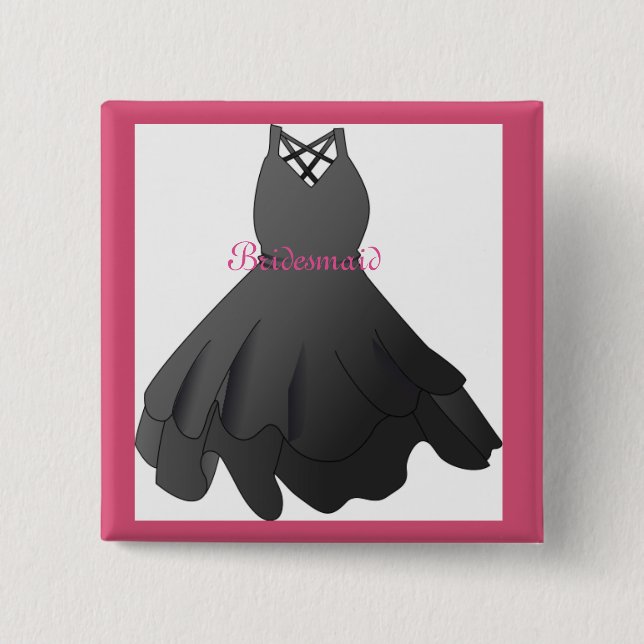 Pin-knapp för brudens sida Bröllop-klänning i Brid Knapp (Framsida)