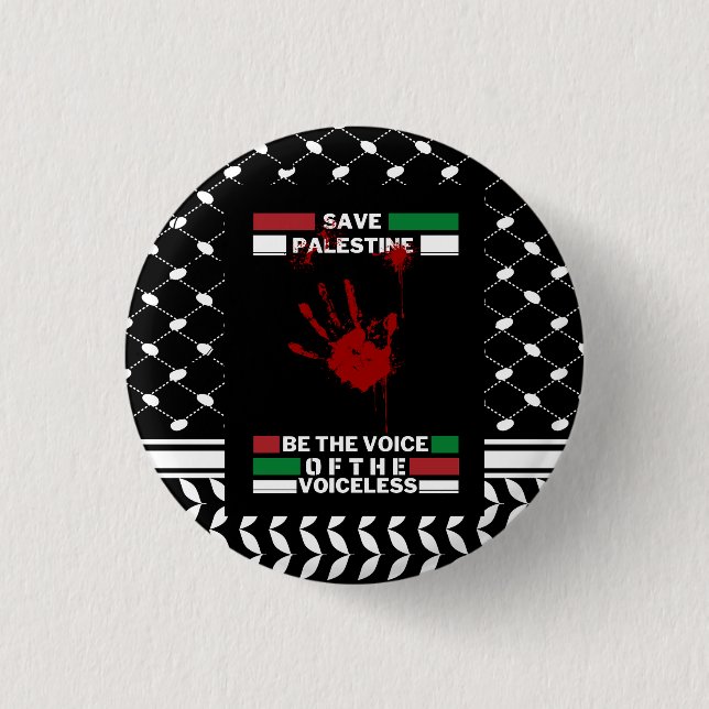 Pin-knapp för Palestina i Palestinas Flagga Tema Knapp (Framsida)