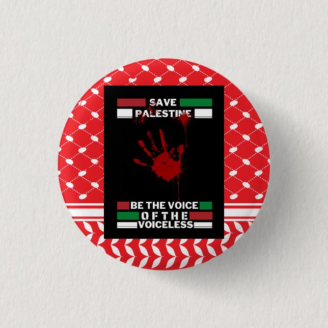 Pin-knapp för Palestina i Palestinas Flagga Tema Knapp (Framsida)