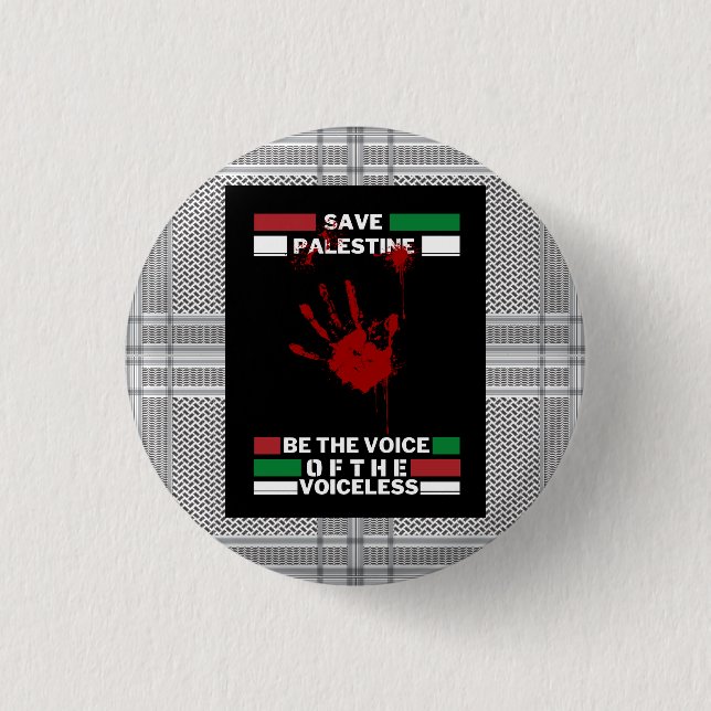 Pin-knapp för Palestina i Palestinas Flagga Tema Knapp (Framsida)
