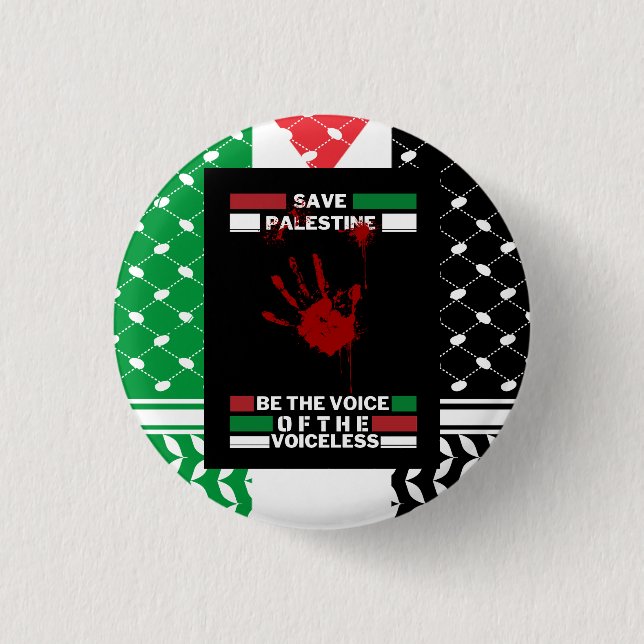 Pin-knapp för Palestina i Palestinas Flagga Tema Knapp (Framsida)