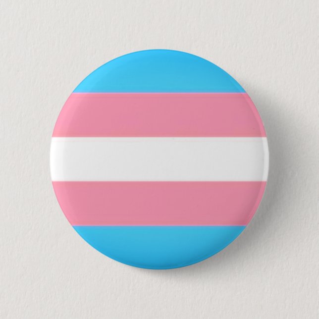 Pin-knapp för transPride (blått/Rosa/vitt) Knapp (Framsida)