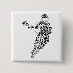 PIN-kod för Lacrosse Player-typografi Knapp