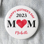 PIN-kod för personlig Mors dag (Röd) Knapp<br><div class="desc">Bästa gåva till mor. enkel,  liten men meningsfull. Något som kommer att bevaras i många år. ♥ ♥ Om du har problem med att anpassa den här produkten eller vill ha den här designen på en annan produkt kan du kontakta mig ♥ ♥ ♥</div>