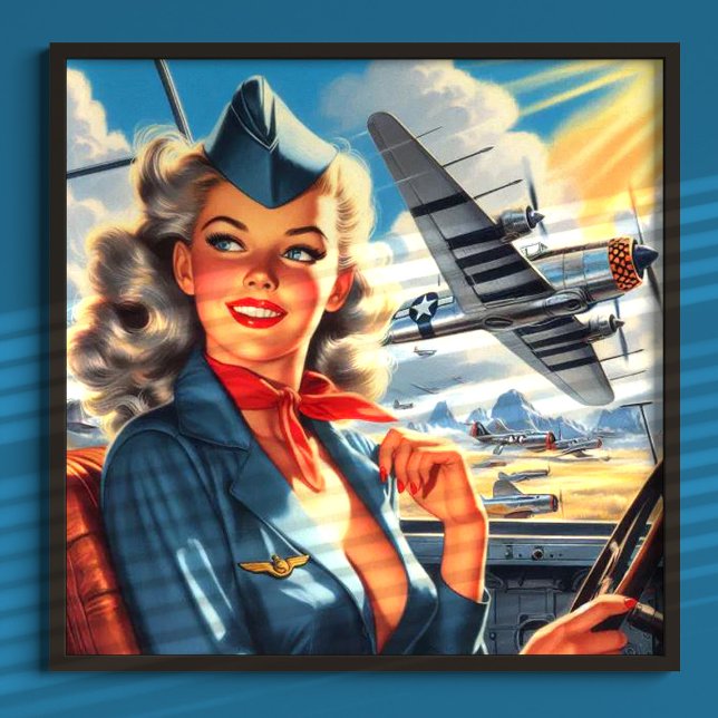 PIN-kod för vintage Aviation Poster (Skapare uppladdad)