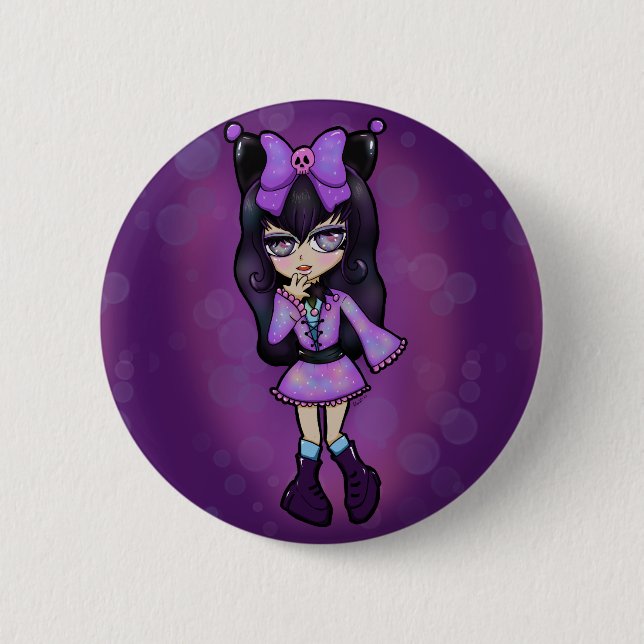 Pin Kuromi Chibi Knapp (Framsida)