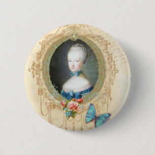 Pin med unga Marie Antoinette Ornate-knappar Knapp