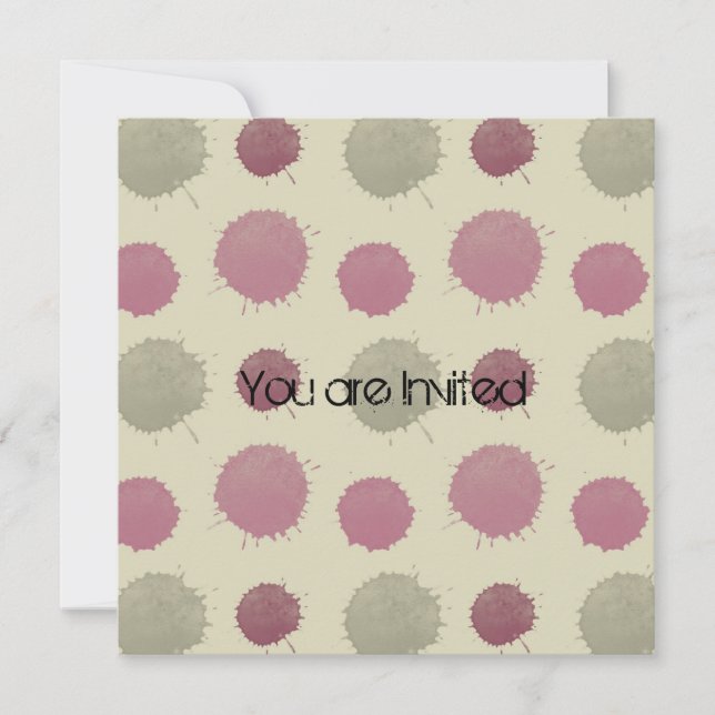 PIN och Grönt Stänk Baby Shower Inbjudningar (Framsida)