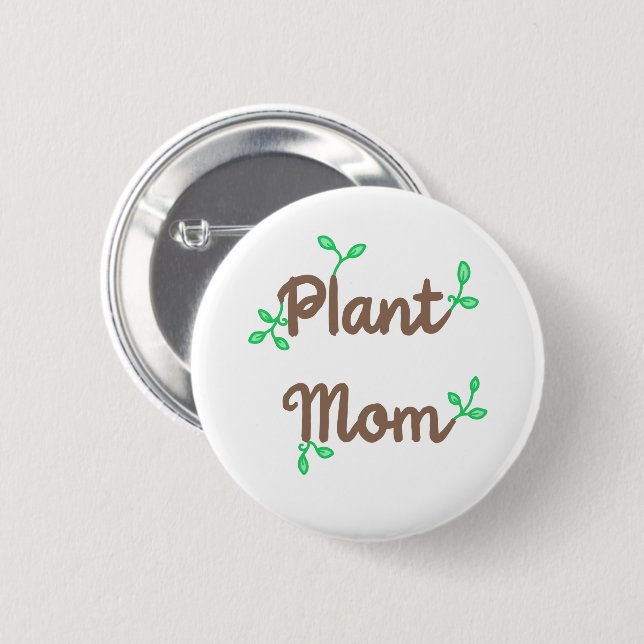 Pin-on-knapp för växter Mamma Knapp (Framsida & baksida)