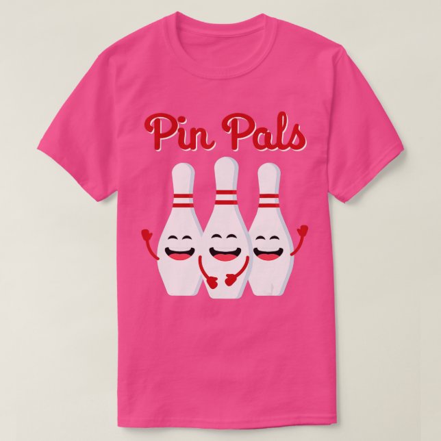 PIN PALS Cute Bowling För manar kvinnor och barn T Shirt (Design framsida)