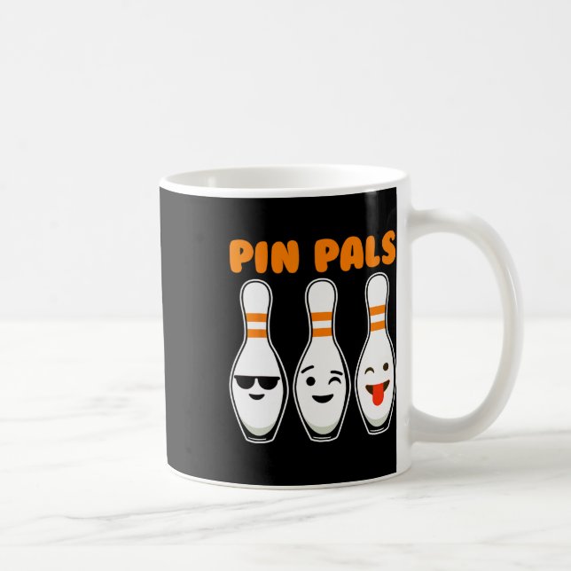 Pin Pals Cute Funny Bowling Kaffemugg (Höger)