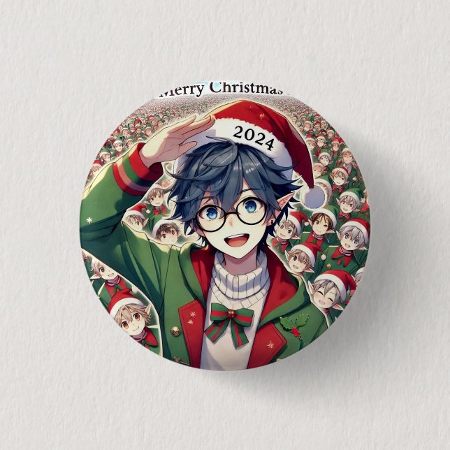 Pin personaje navidad knapp (Framsida)