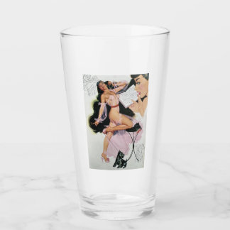 PIN PIN GIRL PINT GLASS GLASKOPP