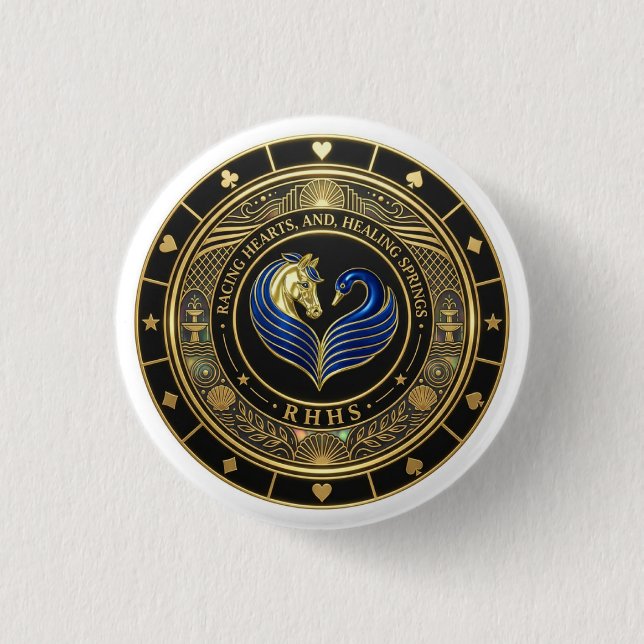Pin - Racing Hearts and Healing Springs Knapp (Framsida)
