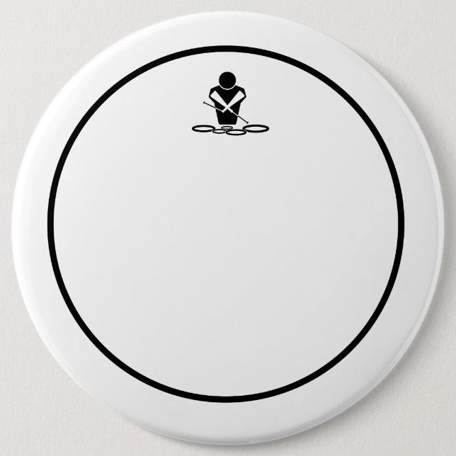 Pin-Rand-huvud för sex tum-trumma Knapp (Framsida)