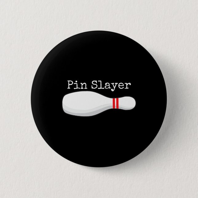Pin Sayer Bowling Funny Graphic Strejkas Turkey B Knapp (Framsida)