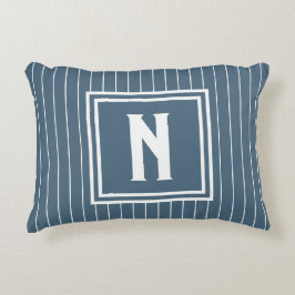 Pin Stripe - Navy + White Prydnadskudde