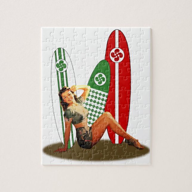 Pin-up Basque France Pussel (Vertikal)