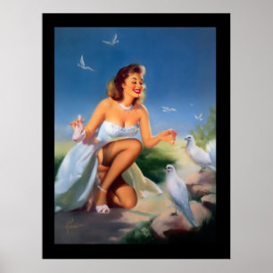 Pin-Up Flicka Vintage affisch