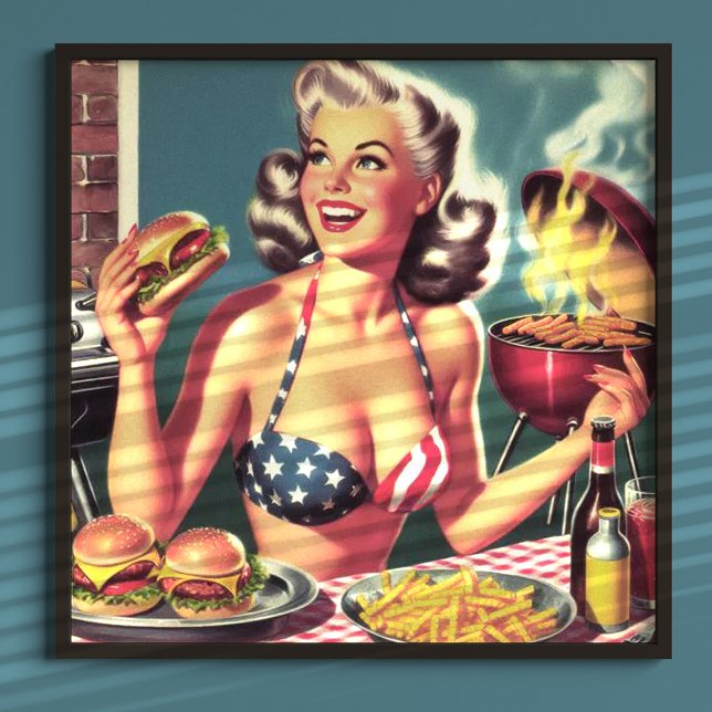 Pin-up för amerikansk BBQ Poster (Skapare uppladdad)