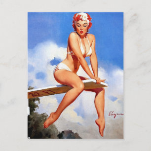 Pin-up för dyktavla vykort