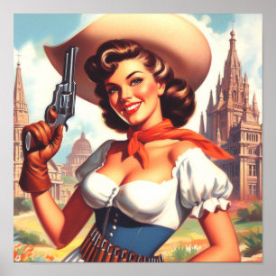 Pin-up för vintage Land Poster