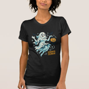 Pin-Up Ghost Girl - Spooky Cute Halloween T Shirt