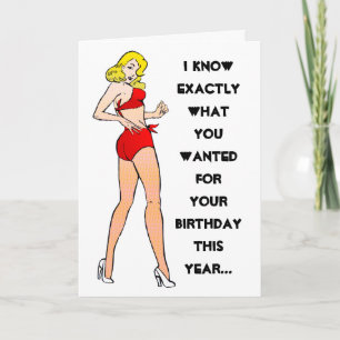 Pin-up Girl Birthday Kort