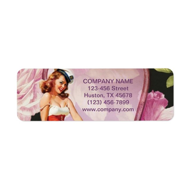 Pin Up Girl Cosmetolog Hair makeup artist Returadress Etikett (Framsidan)
