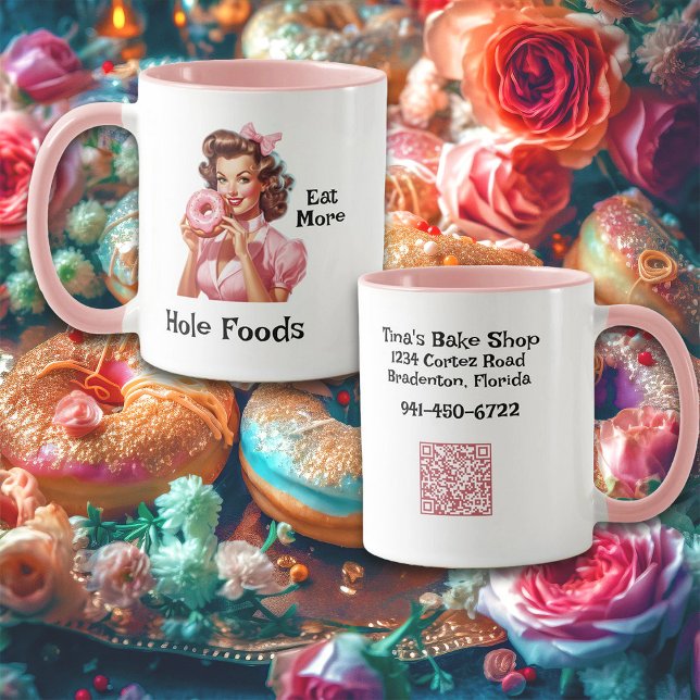 Pin-Up Girl Doughnut-kaffe Mugg (Skapare uppladdad)
