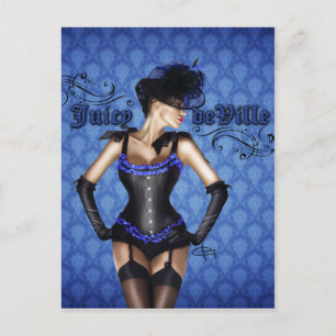 Pin-up Girl Juicy deVille by Chadin" Vykort