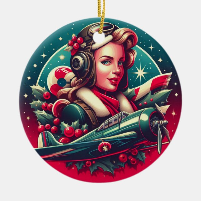 Pin-up Girl jul Ornament (Framsidan)