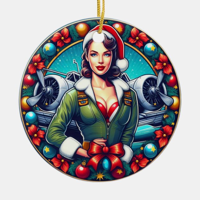 Pin-up Girl jul Ornament (Framsidan)