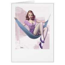 Pin-Up Girl med Urban Background Card