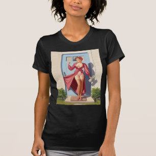Pin-Up Girl på morgonen T-shirt