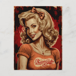 Pin-Up Girl Retro-vykort - Vintage Stil Vykort